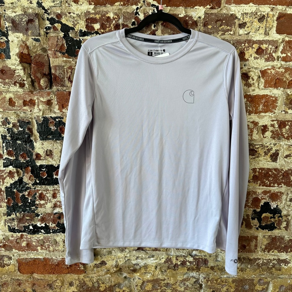 Carhartt Force Sun Defender Long Sleeve T Shirt Women's Size Small purple - Picture 1 of 12